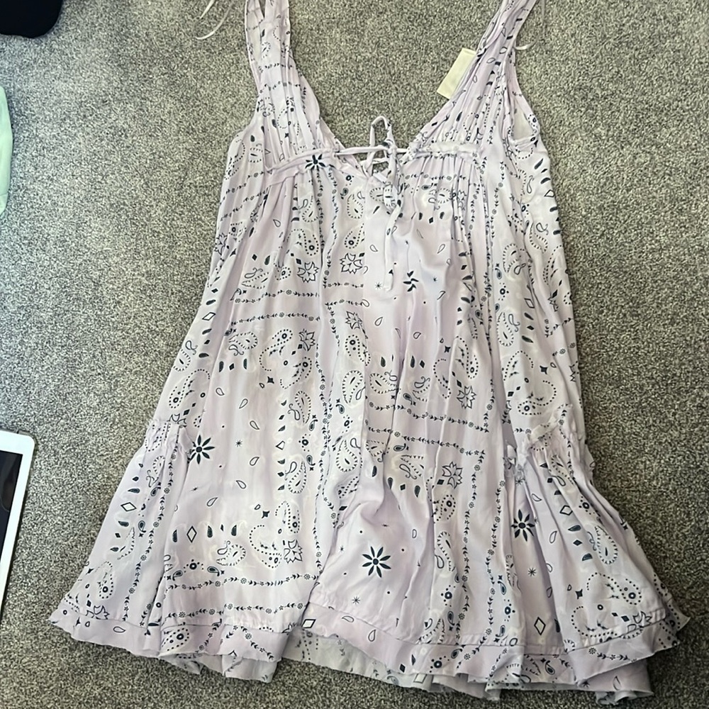 Ocean drive lilac paisley dress, worn once!